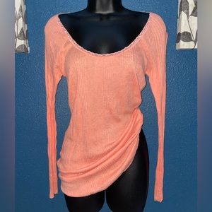Coral color Free People long sleeve top